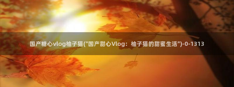 糖心vlog柚子猫学长