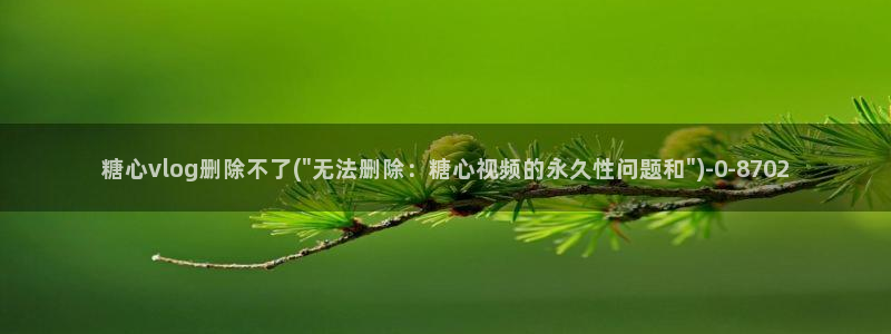 国产糖心vlog网址：糖心vlog删除不